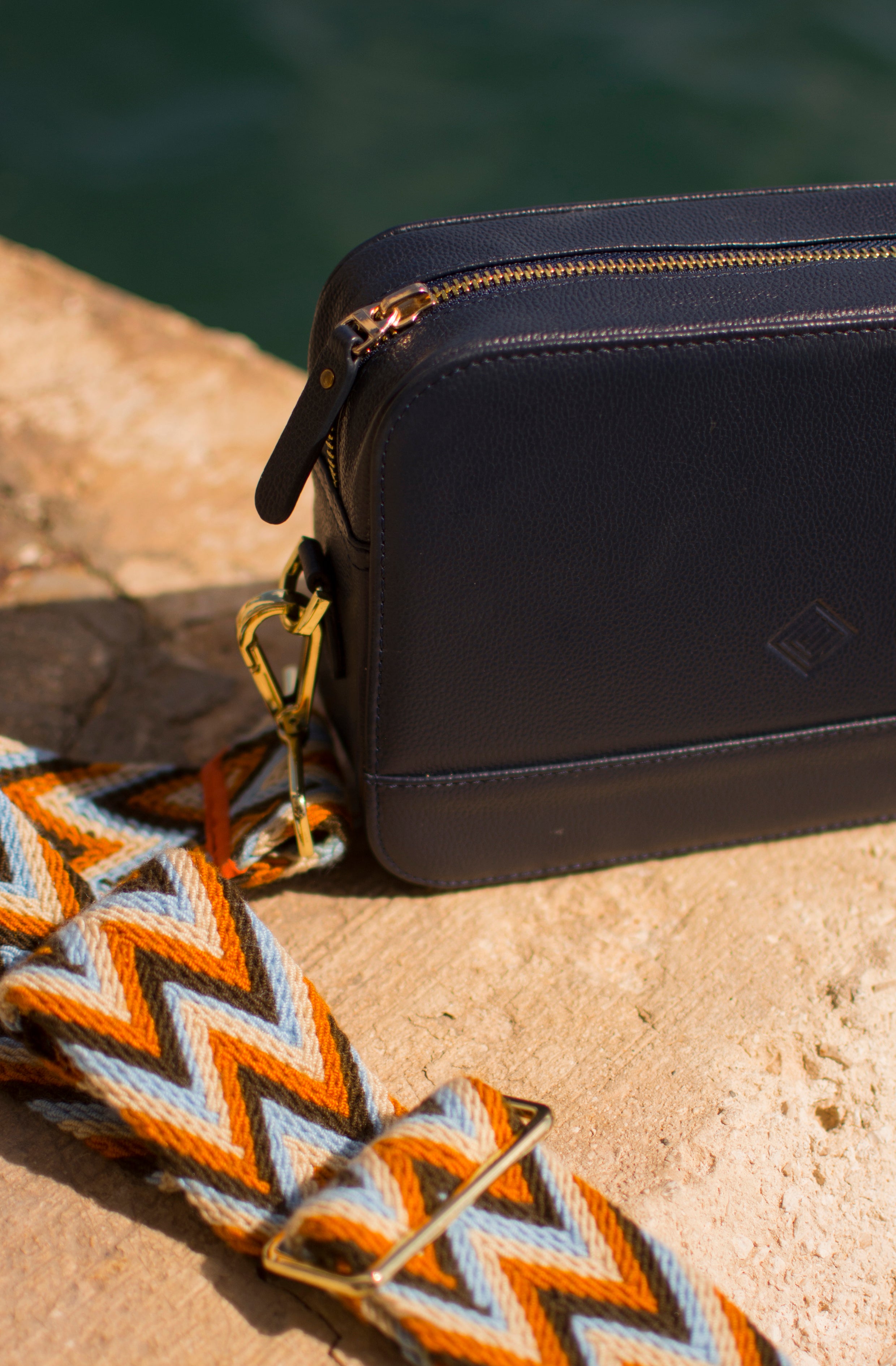Blue Solana Handbag with Thunder Strap