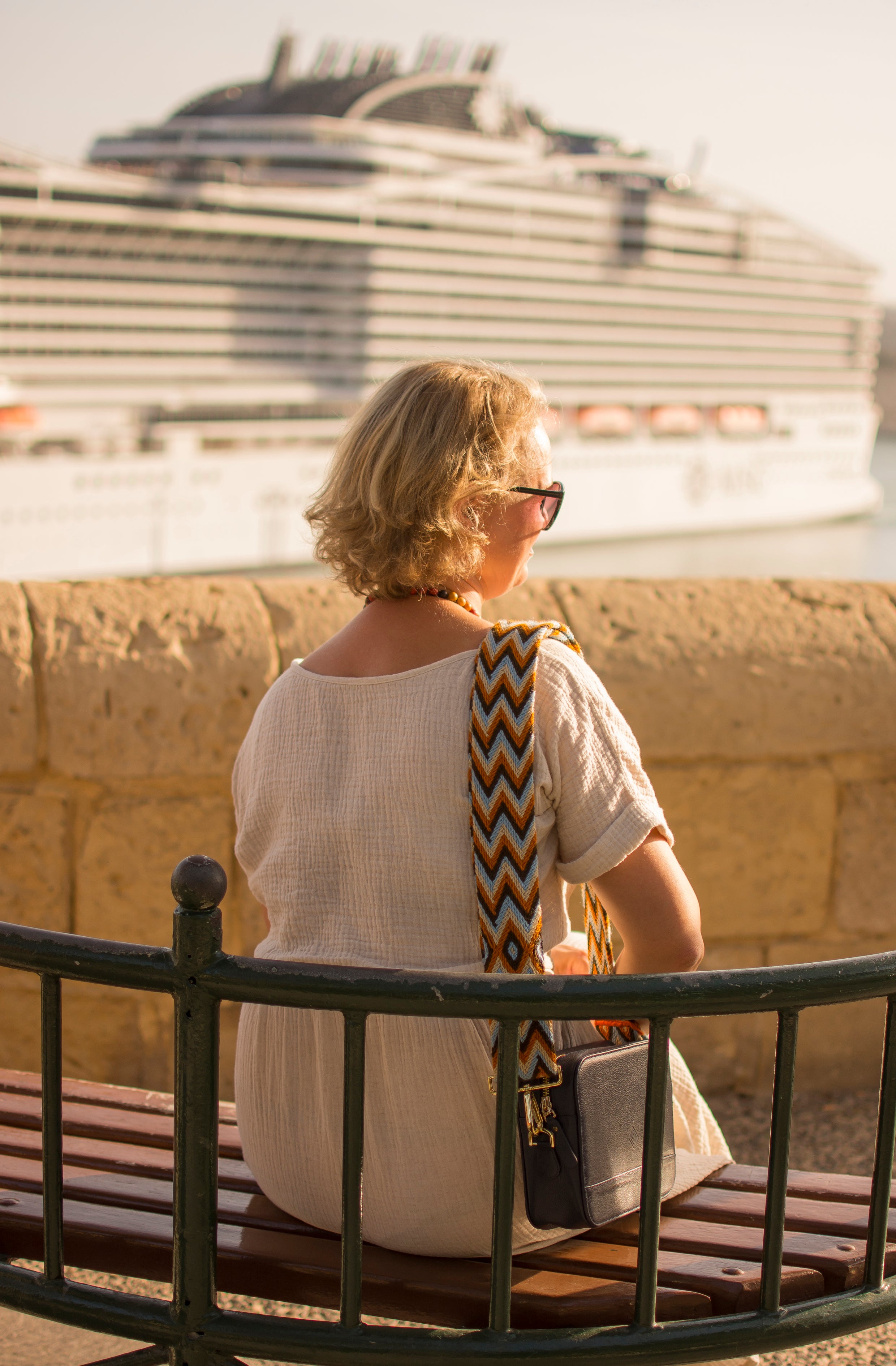 Blue Solana Handbag with Thunder Strap