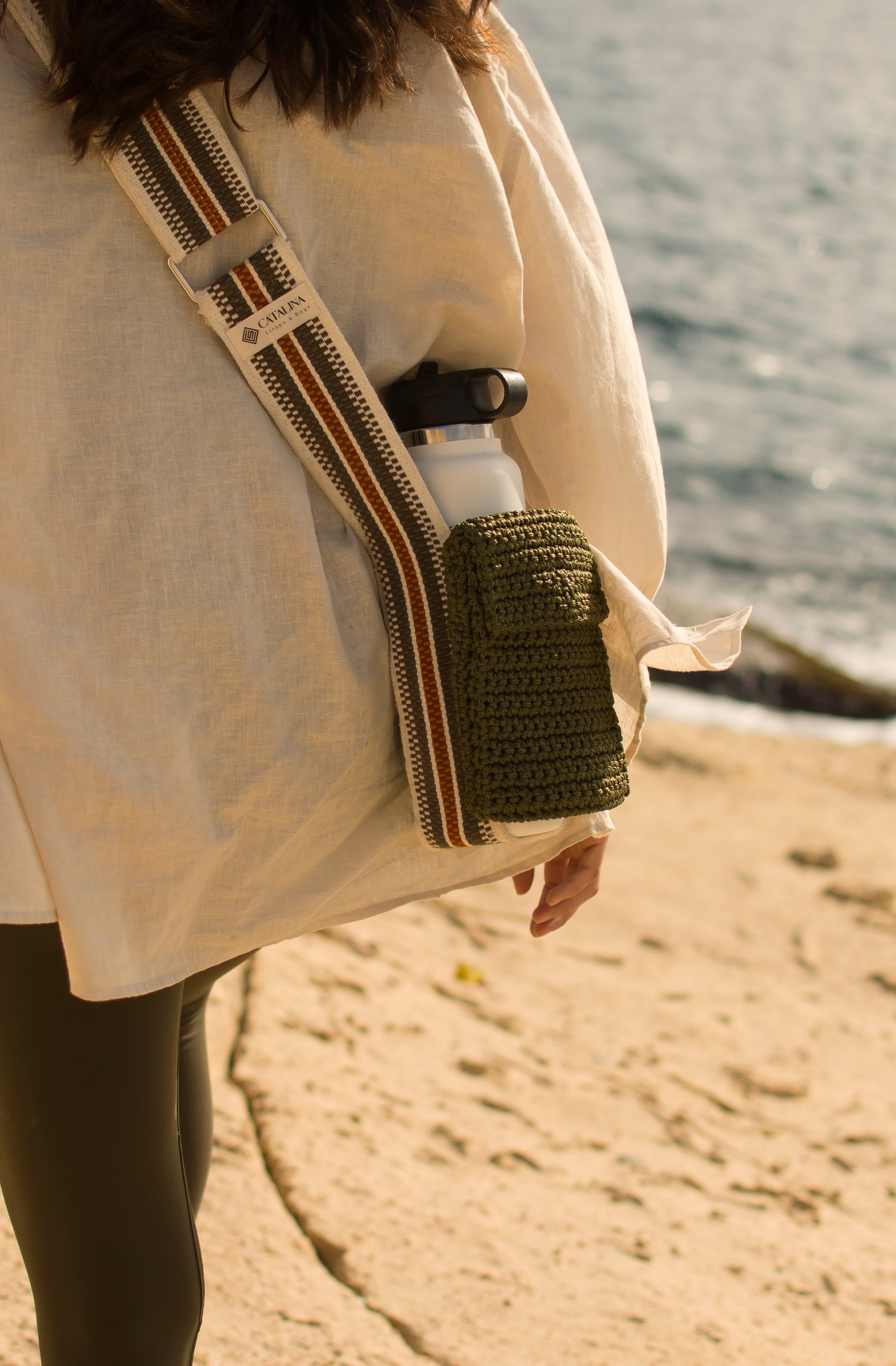 Forest Green Mini Bag (Handmade Add-On for Water Bottle Strap)